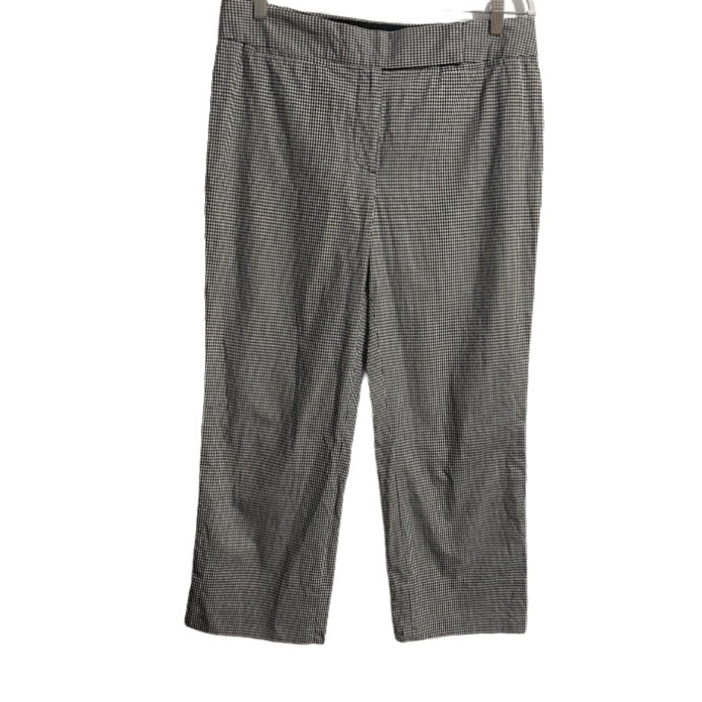 Kate Hill black white checkered cropped pants 12